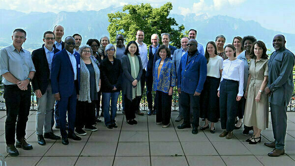 Nathan and attendees at the annual United Nations High Level Mediation Coures in Montreux